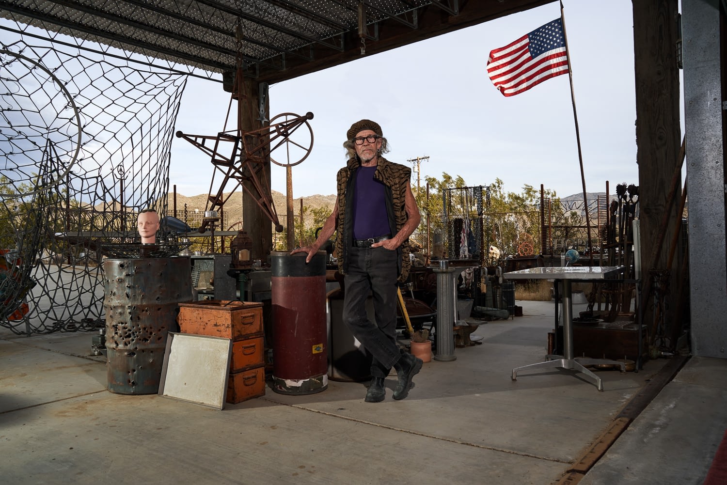 Bobbby Furst at Furstworld in Joshua Tree, California